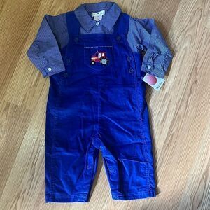 Petit Ami Boys Overall Set